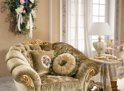 Furniture Chairs Art Deco Design Armchair Textile Living Room Lounge Luxury Design New